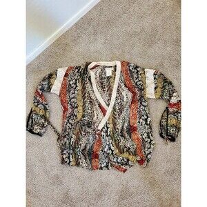 LaRok silk wrap blouse